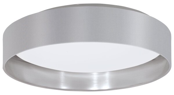 Eglo 31623 - LED таванен плафон MASERLO LED/16W/230V диам. 40,5 cm сив/сребрист