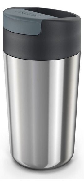 Чаша за пътуване в тъмносиньо-сребристо 450 ml Sipp - Joseph Joseph