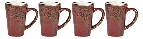 Червени глинени чаши за еспресо в комплект от 4 бр. 100 ml Hela – Villa Collection
