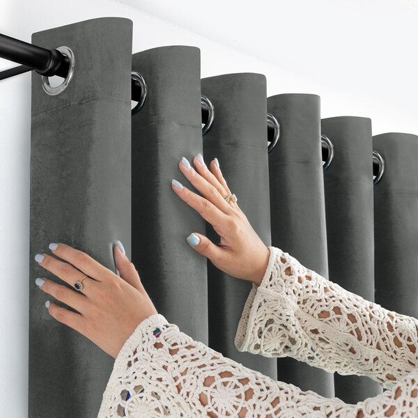 Тъмносива затъмняваща завеса 265x175 cm Velto – Filumi