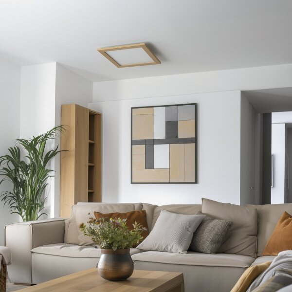 Eglo 75643 - LED таванно осветително тяло CALEMAR LED/19W/230V 4000K 43,7 см дъб