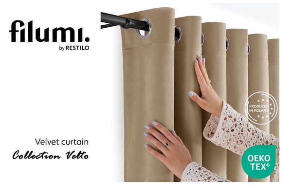 Бежова затъмняваща завеса 200x270 cm Velto – Filumi