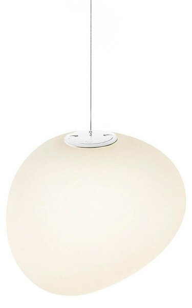 Foscarini Фоскарини Gregg MIDI, висяща лампа, изработена от стъкло, бяла, Затъмняване, Бял, Дневна/трапезария, Стъкло, Дизайн, Глобус