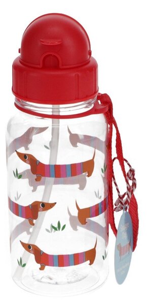 Червена тританова детска бутилка 500 ml Sausage Dog – Rex London