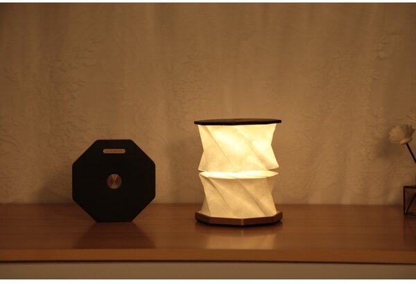 Черна светлинна декорация с USB ø 12 cm Twist Hexagon – Gingko