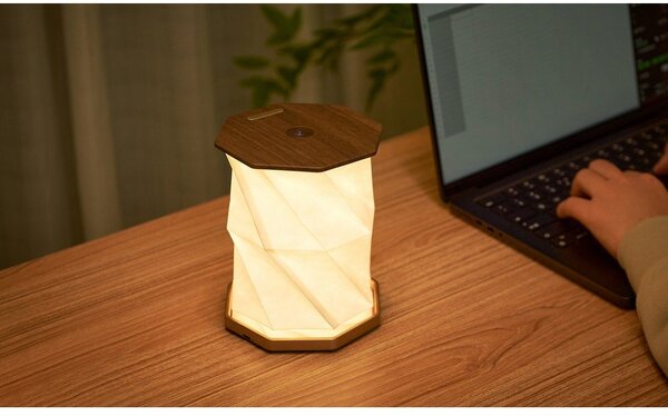 Кафява светлинна декорация с USB ø 12 cm Twist Hexagon – Gingko