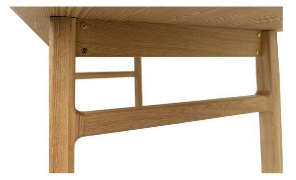 Сгъваема трапезна маса с допълнителна плоча от дъб 90x180 cm Curved – Woodman