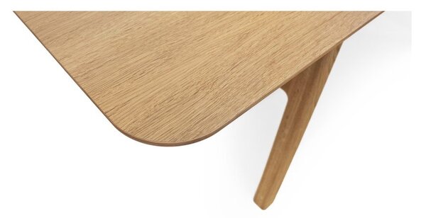 Сгъваема трапезна маса с допълнителна плоча от дъб 90x180 cm Curved – Woodman