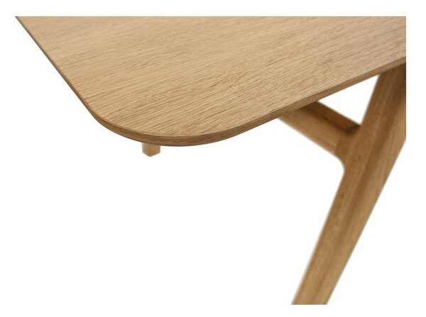 Сгъваема трапезна маса с допълнителна плоча от дъб 90x180 cm Curved – Woodman