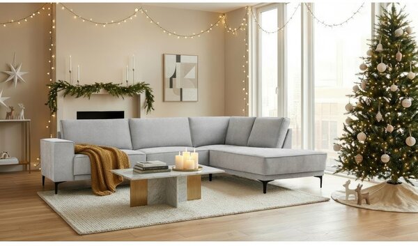 Сив ъглов диван (десен ъгъл/L форма) Copenhagen – Scandic