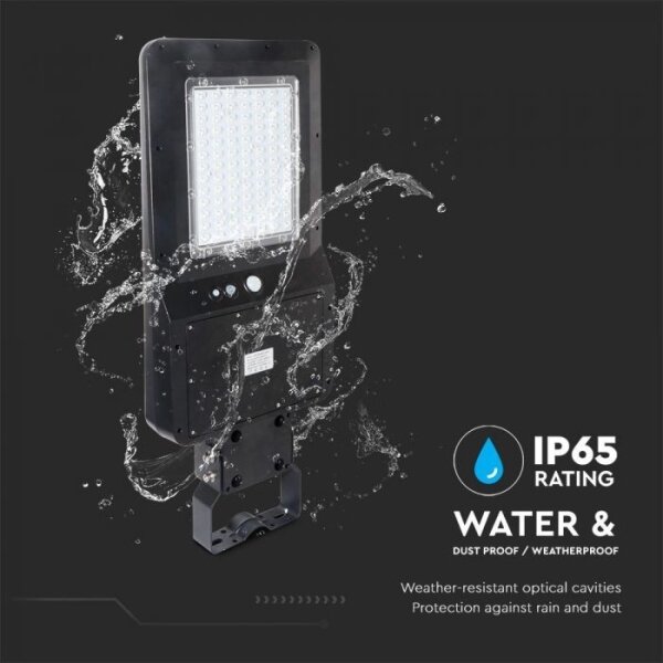 LED соларна улична лампа с сензор LED/40W/9,6V IP65 6000K + ДУ