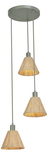 Ledvance - Пендел DECOR RAFFIA 3xE27/15W/230V влакна от рафия