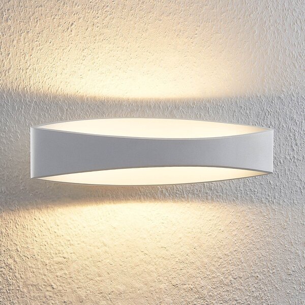 Arcchio LED стенно осветление Jelle, 44 cm, бяло, метал, нагоре/надолу, Затъмняване, Бял, Дневна/трапезария, Метал, Модерен
