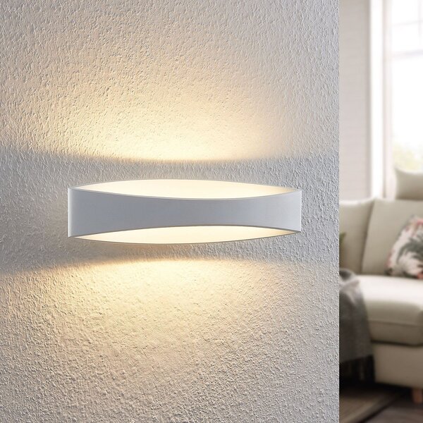 Arcchio LED стенно осветление Jelle, 44 cm, бяло, метал, нагоре/надолу, Затъмняване, Бял, Дневна/трапезария, Метал, Модерен