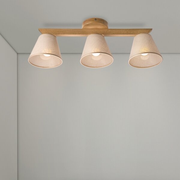 Brilagi - LED Полилей за повърхностен монтаж ANTHONY 3xE14/40W/230V дъб/бежов