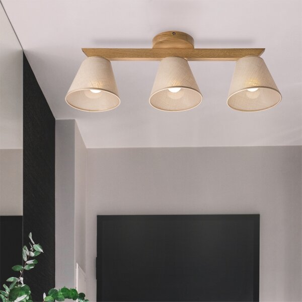 Brilagi - LED Полилей за повърхностен монтаж ANTHONY 3xE14/40W/230V дъб/бежов