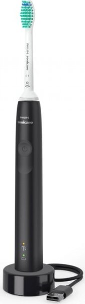 PHILIPS Electric toothbrush Series 3100 Pressure sensor Slim ergonomic design black