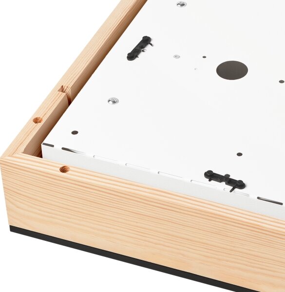 Плафон NATURAL SQUARE 4xE27/15W/230V 39x39 см бор/черен