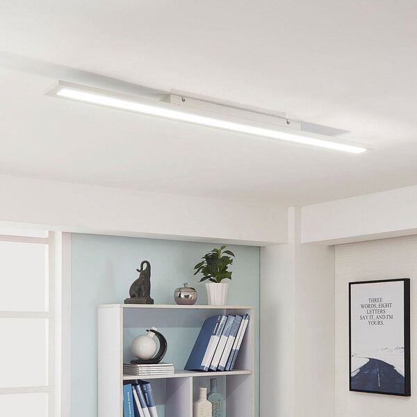 Arcchio LED панел Arya, 120 cm, бял, с възможност за димиране, алуминий, Затъмняване, Бял, кабинет / офис, Пластмаса, Модерен