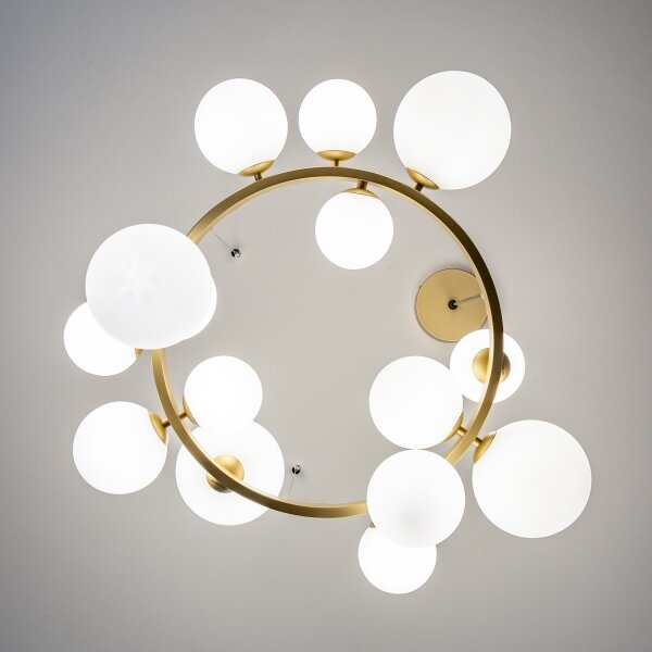 Brilagi - LED Пендел MILLA 15xG9/3W/230V златист/бял