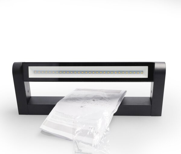 Brilagi - Външен стенен осветител SALERNO LED/12W/230V 35,5 cm черен IP65