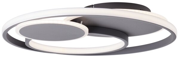 Brilliant - LED Димируем плафон RUNDA LED/50W/230V 3000-6500K черен + + д.у