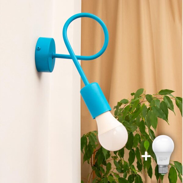 LED стенна лампа OXFORD 1xE27/15W/230V синя