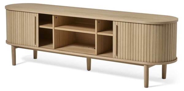 Маса за телевизор от декор от дъб в естествен цвят 180x56x40 cm Meta – Unique Furniture