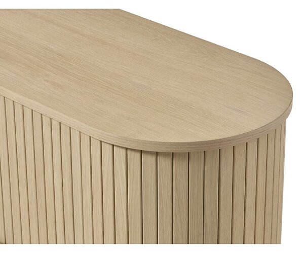 Маса за телевизор от декор от дъб в естествен цвят 180x56x40 cm Meta – Unique Furniture