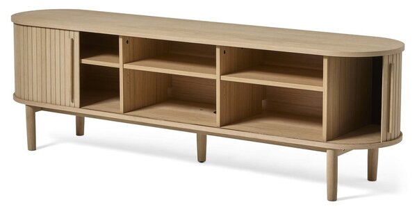 Маса за телевизор от декор от дъб в естествен цвят 180x56x40 cm Meta – Unique Furniture