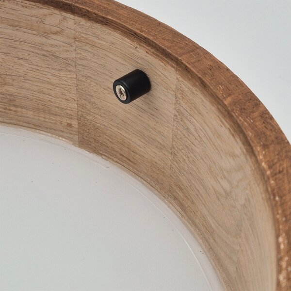 Brilagi - LED RGBW димируема плафонна лампа CARVALHO 1xE27/9W/230V Wi‑Fi дъб Ø 27,5 см
