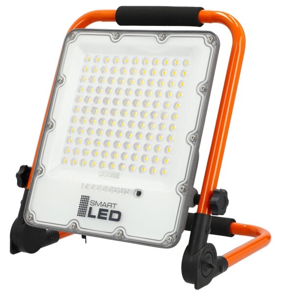 Акумулаторен LED прожектор със стойка LED/100W/3,2V 5000K 5000 mAh IP65 оранжев