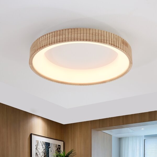 Brilagi - LED таванно осветително тяло FALCON WOOD MODERN LED/40W/230V Ø 60 см дърво