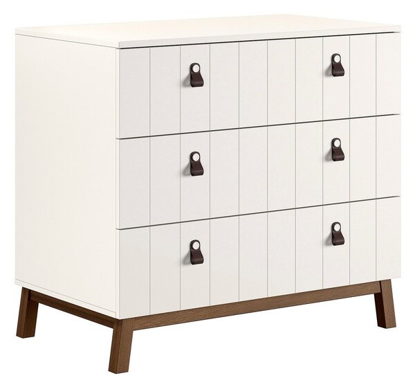 Бежов детски скрин с маса за преповиване 98,5x94x57 cm Sezane – Vipack