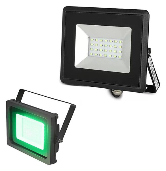 LED прожектор 20W 230V IP65, зелен светлина