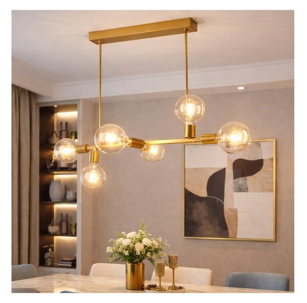 Полилей ASTRID 6xE27/60W/230V златист