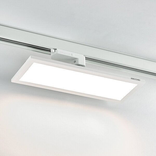 Arcchio Hairis 3-фазен LED панел бял 4000 K, Бял, кабинет / офис, Пластмаса, Модерен