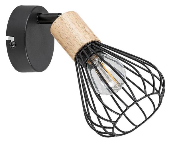 Rabalux 3147 - Стенен спот FARFALLE 1xE14/25W/230V черен/бук
