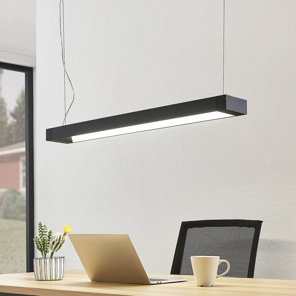 Arcchio LED висяща лампа Cuna, 92 cm, черна, метал, Черен, кабинет / офис, Метал, Модерен