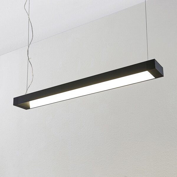 Arcchio LED висяща лампа Cuna, 92 cm, черна, метал, Черен, кабинет / офис, Метал, Модерен