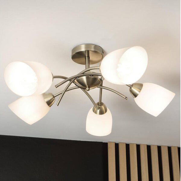 Полилей за повърхностен монтаж DONNA 5xE27/60W/230V патина