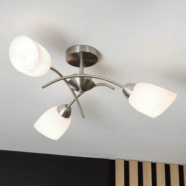 Полилей за повърхностен монтаж DONNA 3xE27/60W/230V никел