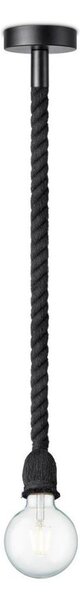 Пендел LEONARDO ROPE 1xE27/10W/230V черен