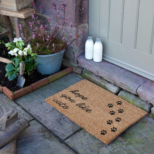 Изтривалка от кокосови влакна 40x60 cm Hope You Like Cats – Artsy Doormats