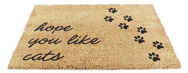 Изтривалка от кокосови влакна 40x60 cm Hope You Like Cats – Artsy Doormats