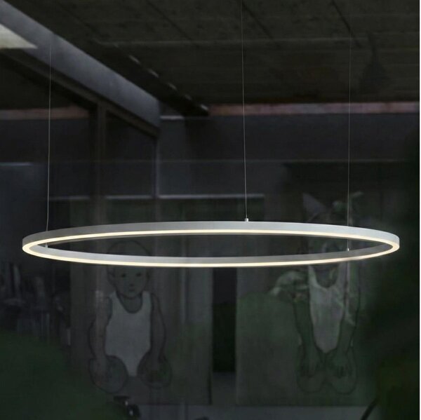 Ideal Lux - LED Димируем пендел ORACLE S LED/28W/230V 4000K Ø 50 см бял