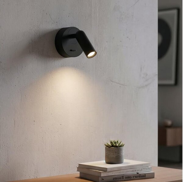 Ideal Lux - LED Стенен спот BEAN LED/3W/230V CRI 90 черен