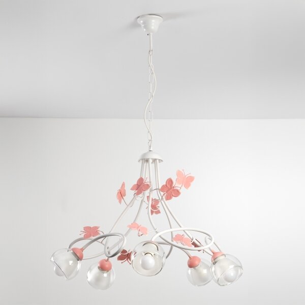 ONLI - Детски полилей BUTTERFLY 5xE14/6W/230V