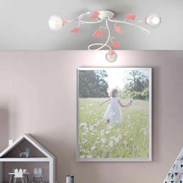 ONLI - Детски полилей за повърхностен монтаж BUTTERFLY 3xE14/6W/230V