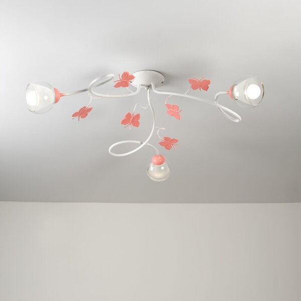 ONLI - Детски полилей за повърхностен монтаж BUTTERFLY 3xE14/6W/230V